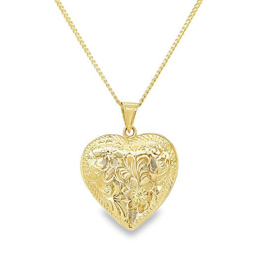 Engraved Heart Locket