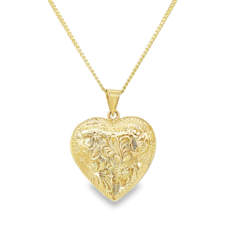 Engraved Heart Locket