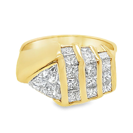 Trillion Diamond Channel Ring