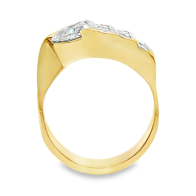 Trillion Diamond Channel Ring