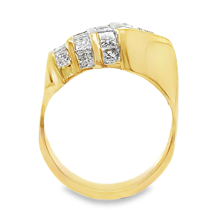 Trillion Diamond Channel Ring