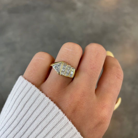 Trillion Diamond Channel Ring