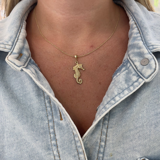 Gold Seahorse Necklace