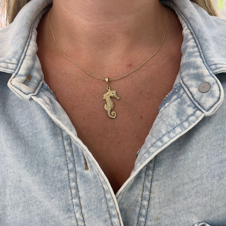 Gold Seahorse Necklace