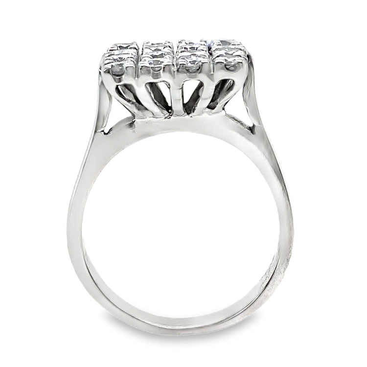 Square Cluster Diamond Ring