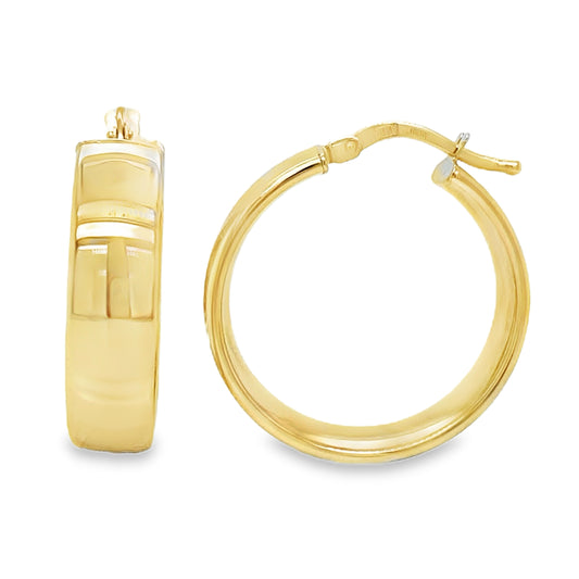 7/8 Inch Classic Gold Hoops