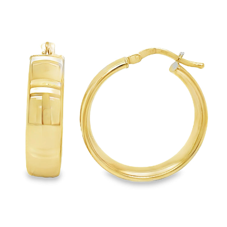 7/8 Inch Classic Gold Hoops