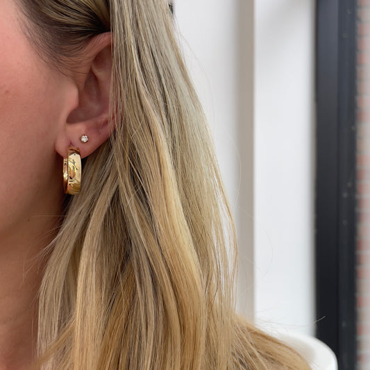 7/8 Inch Classic Gold Hoops