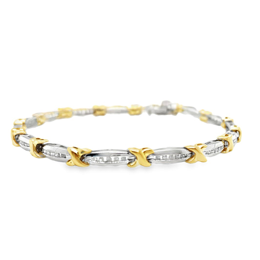 Two Tone Diamond Bracelet