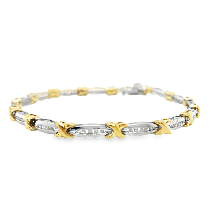 Two Tone Diamond Bracelet