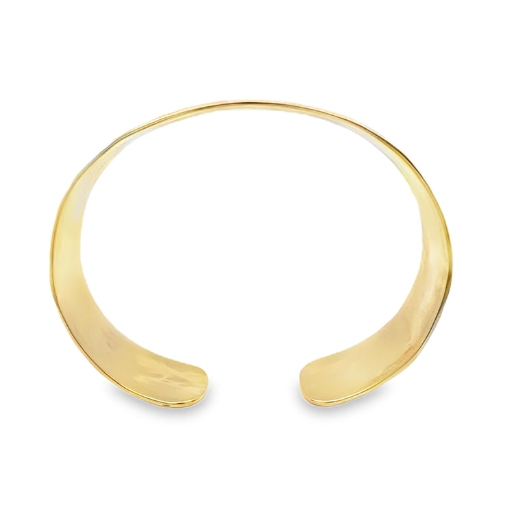 Wide Hammered Cuff Bracelet