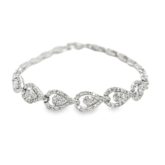 3.00TCW Teardrop Shape Diamond Bracelet