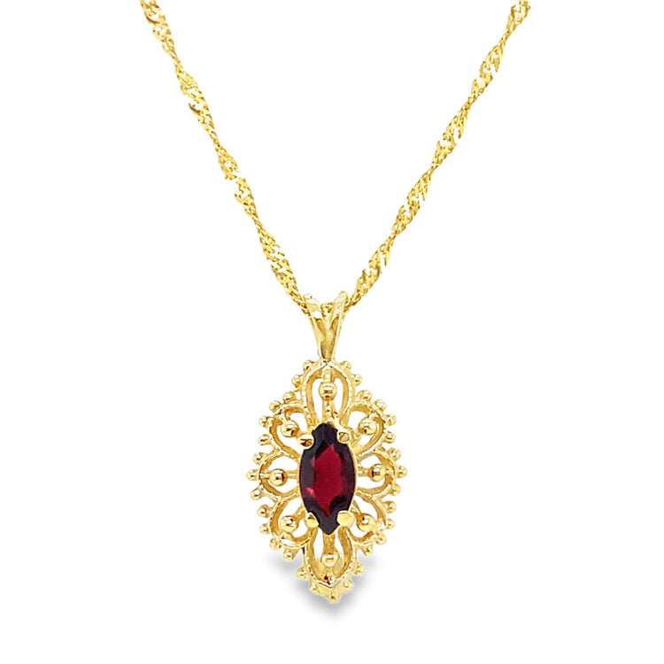 Marquise Garnet Necklace