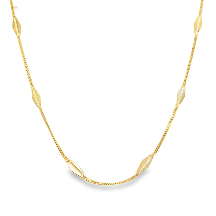 Gold Accent Station Necklace