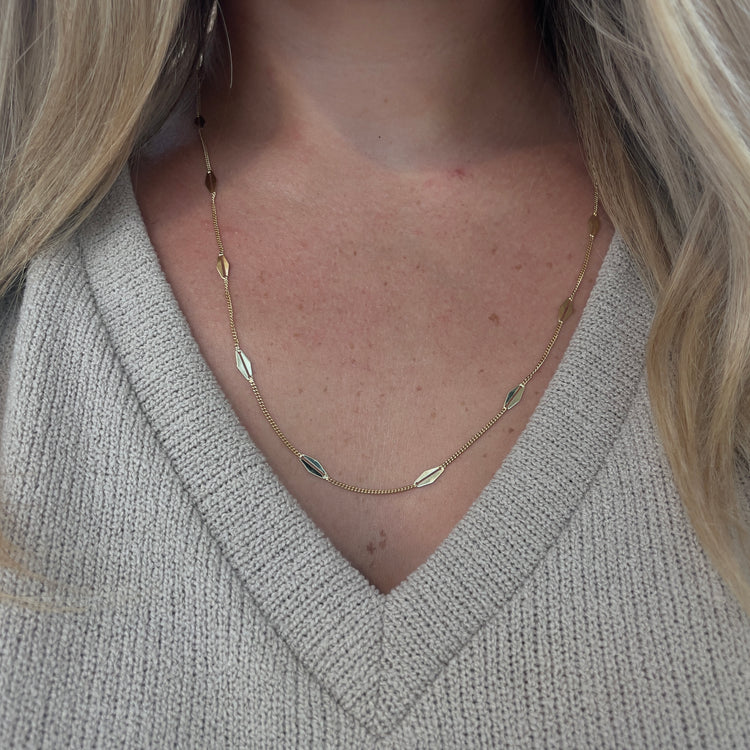 Gold Accent Station Necklace