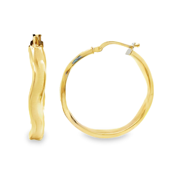 Wave Hoop Earrings