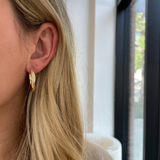 Wave Hoop Earrings