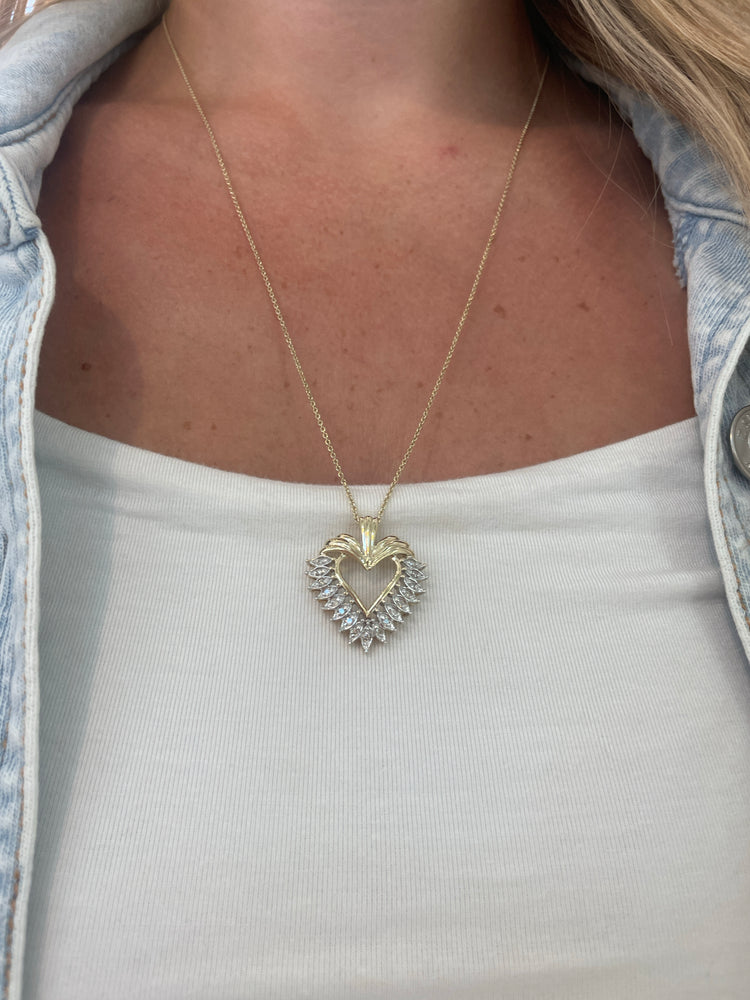 Bold Heart Diamond Necklace