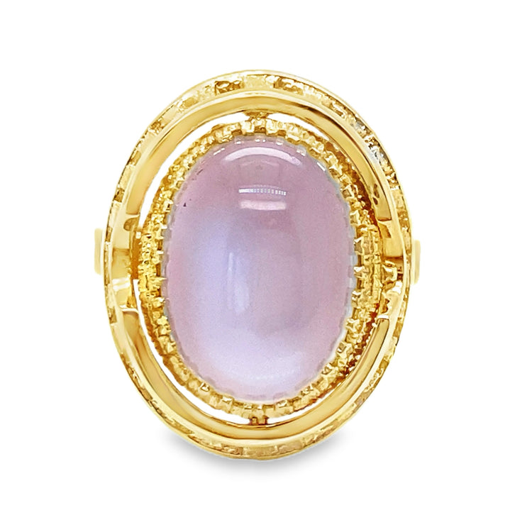 Reversible Cameo/Moonstone Ring
