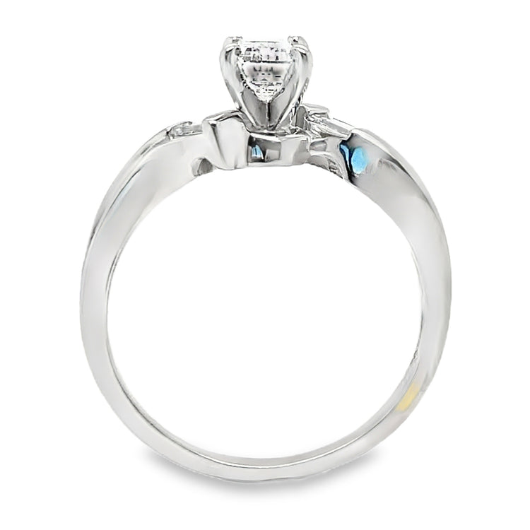 Emerald Cut Diamond Twist Ring