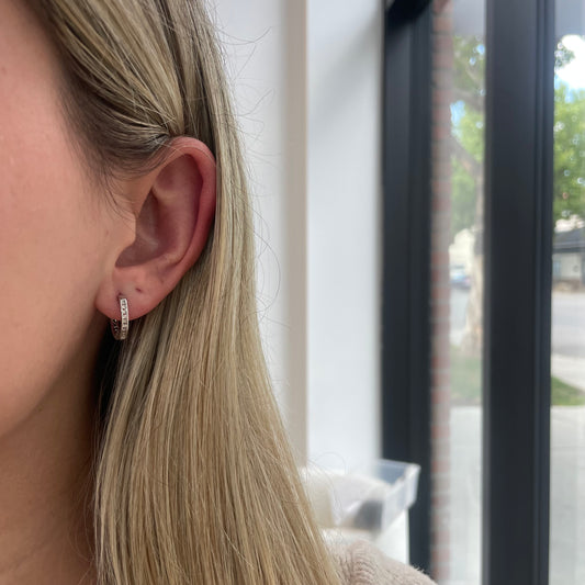 1/2 Inch Diamond Huggies