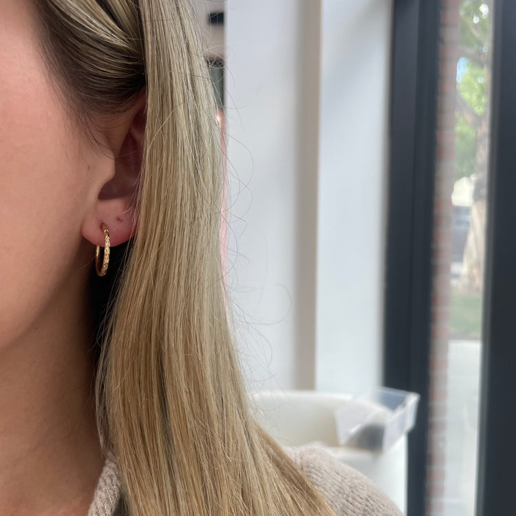 3/4 Inch Diamond Cut Endless Hoops