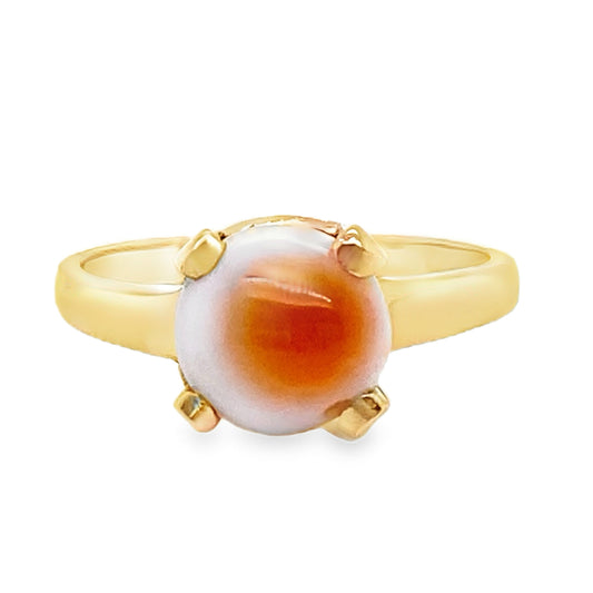 Orange & White Quartz Ring