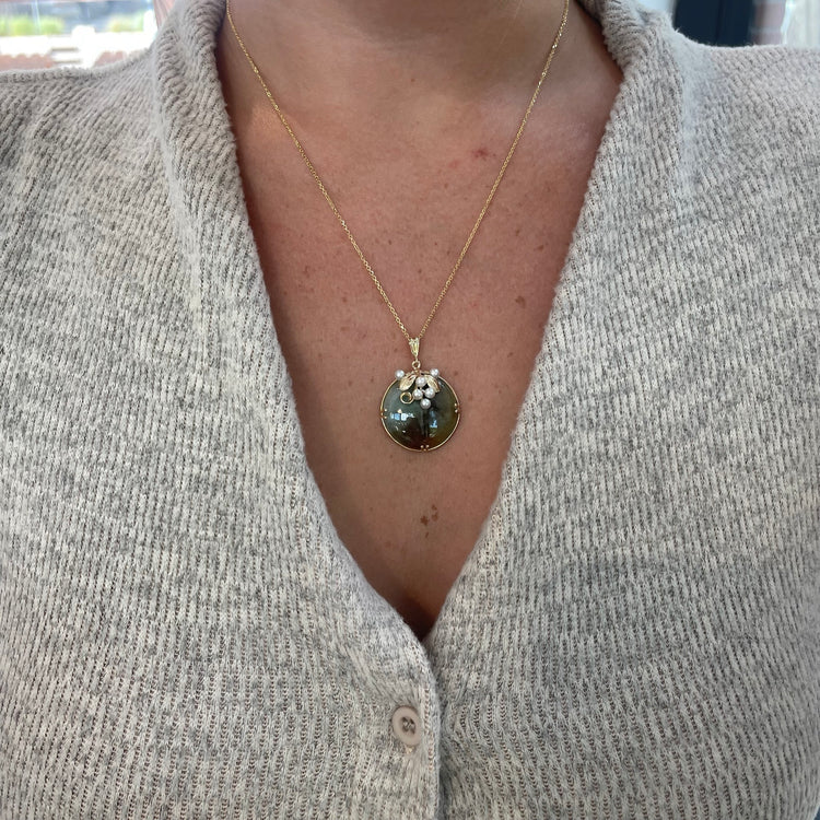 Quartz & Pearl Necklace