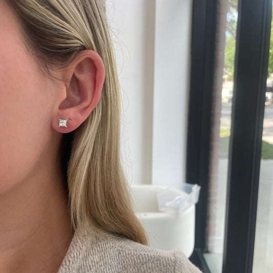 .50TCW Invisible Set Diamond Studs