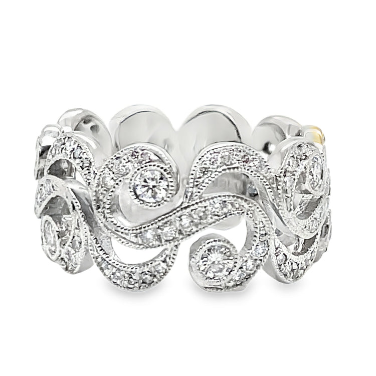 Wide Wave Diamond Band