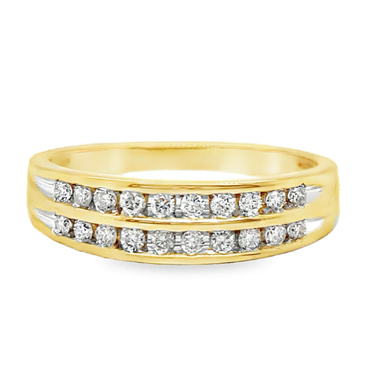 .30TCW Double Row Diamond Band