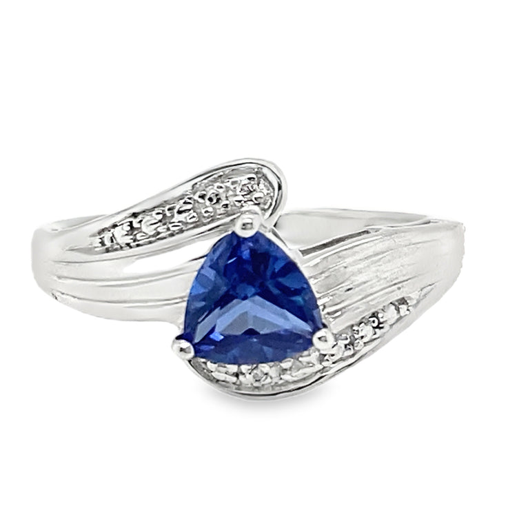 Trillion Cut Tanzanite Ring