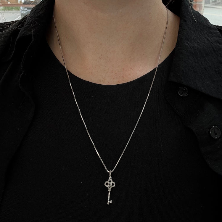 Diamond Key Necklace