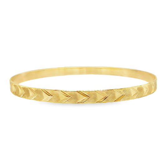 Chevron Diamond Cut Bangle