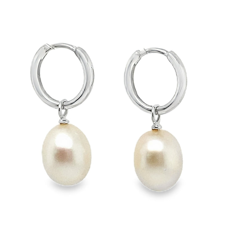 Removable Pearl Dangle Huggies