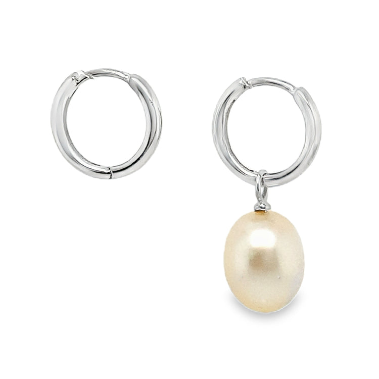 Removable Pearl Dangle Huggies
