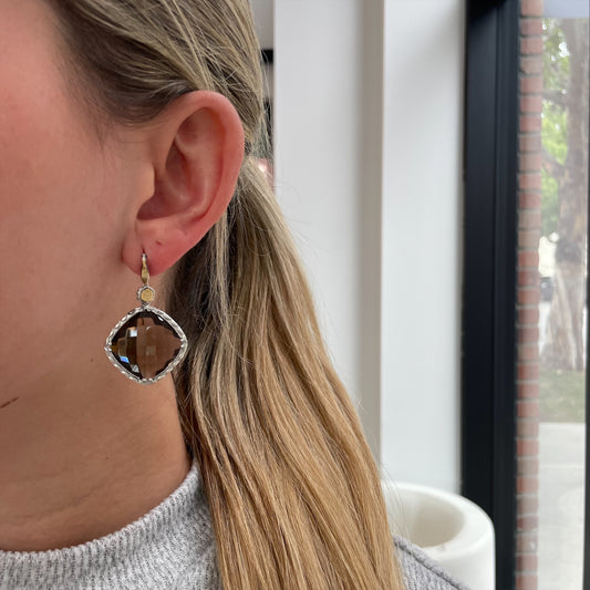 Smokey Quartz Drop Earrings by Tacori