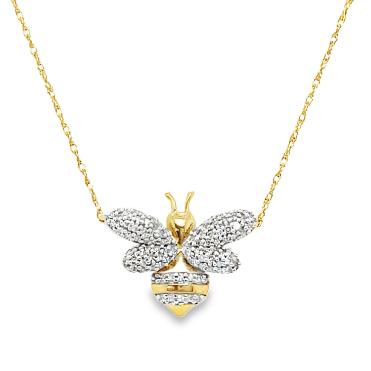 Diamond Bee Necklace