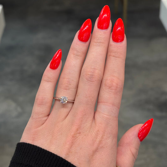 .75CT Dainty Band Diamond Solitaire