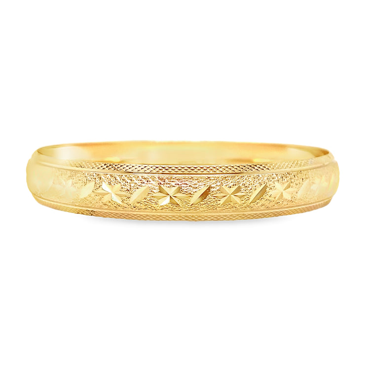 10mm Wide Diamond Cut Bangle
