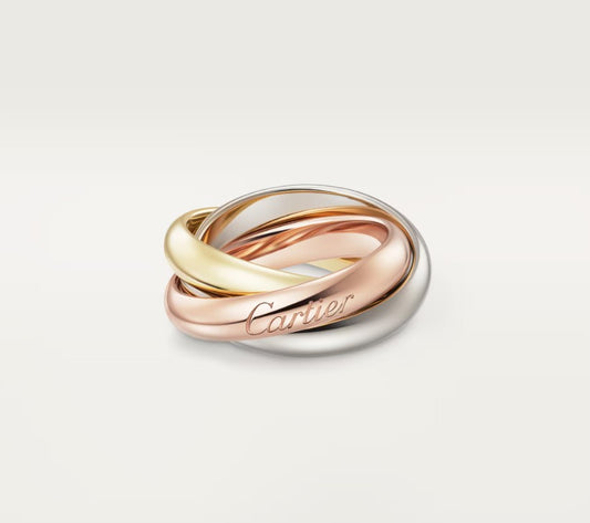 Tri Gold Rolling Rings by Cartier