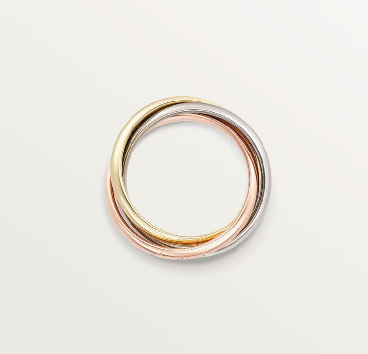 Tri Gold Rolling Rings by Cartier