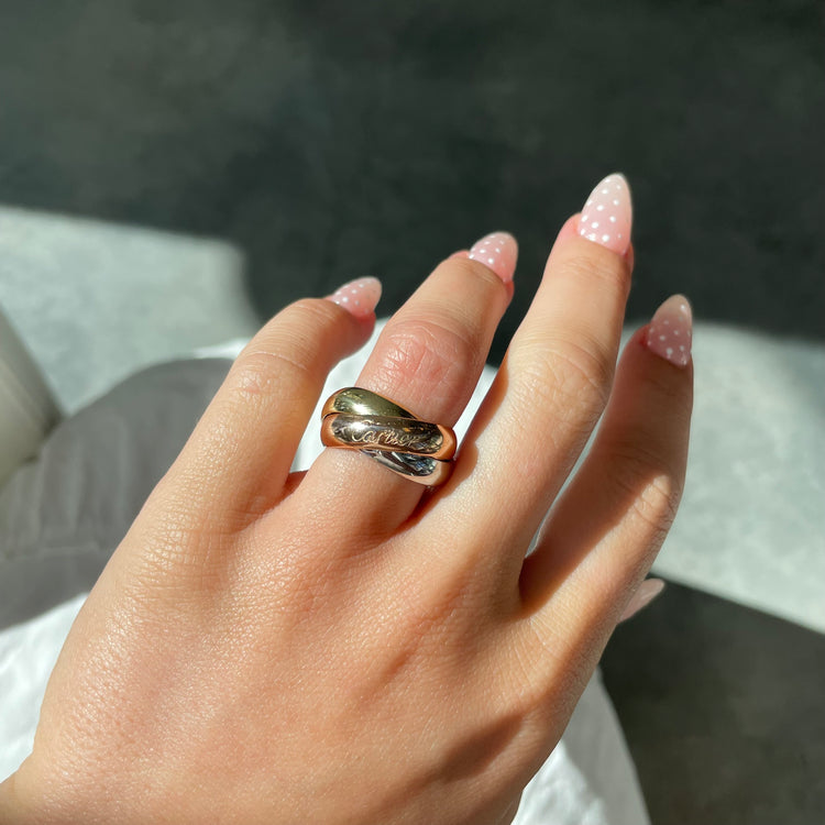 Tri Gold Rolling Rings by Cartier