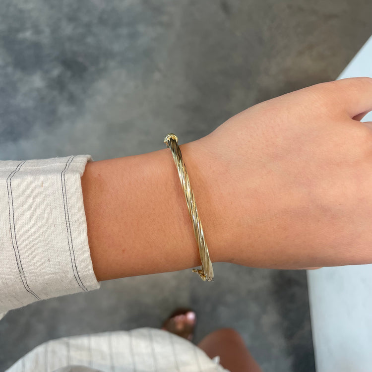 Oval Twist Bangle