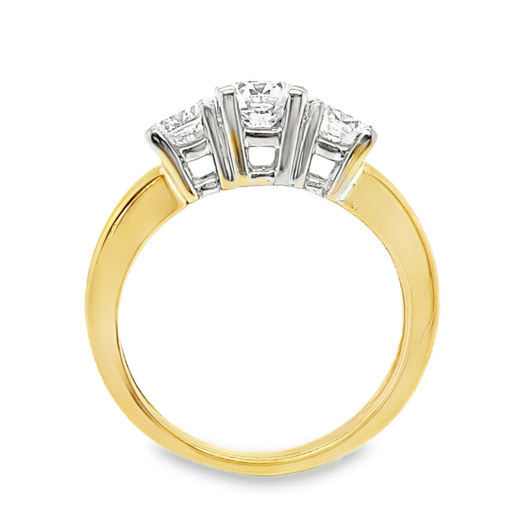 1.00TCW Classic Three Stone Diamond Ring