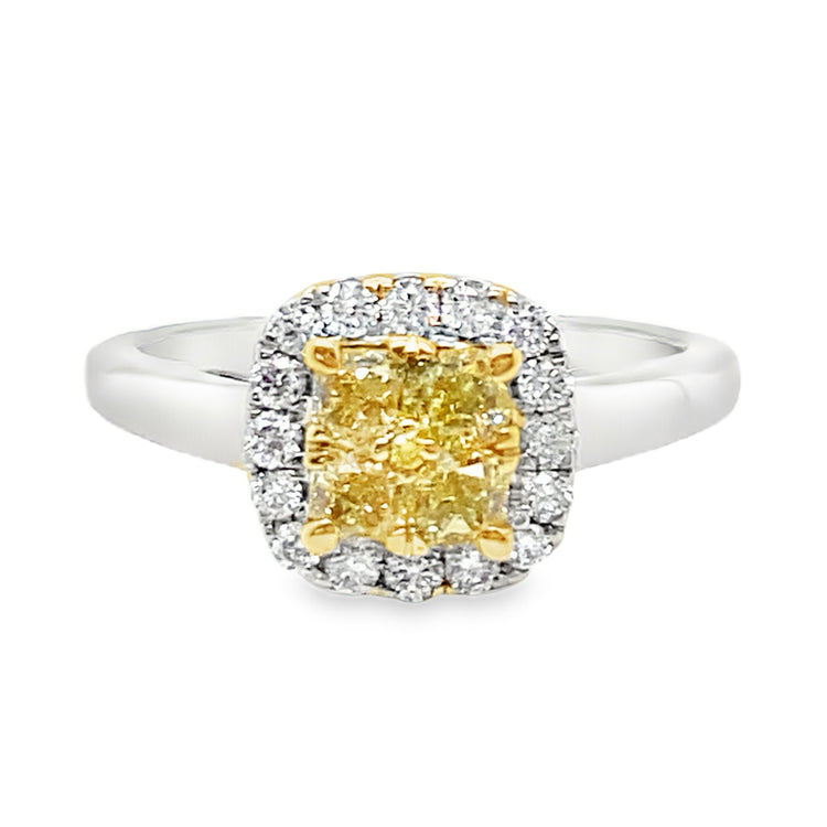 Yellow & White Diamond Ring