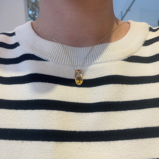Oval Citrine Necklace