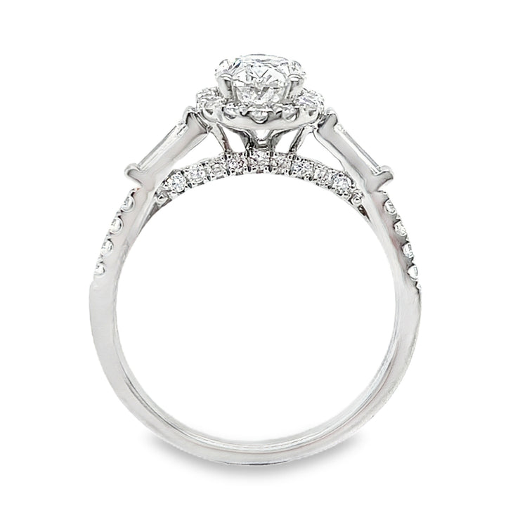 Lab Grown Oval Halo Diamond Ring