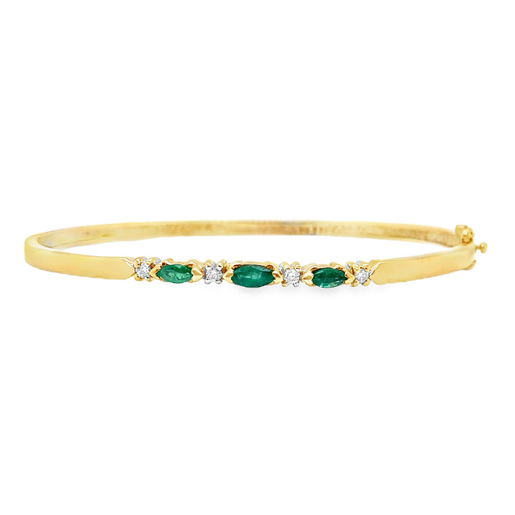Emerald & Diamond Bangle