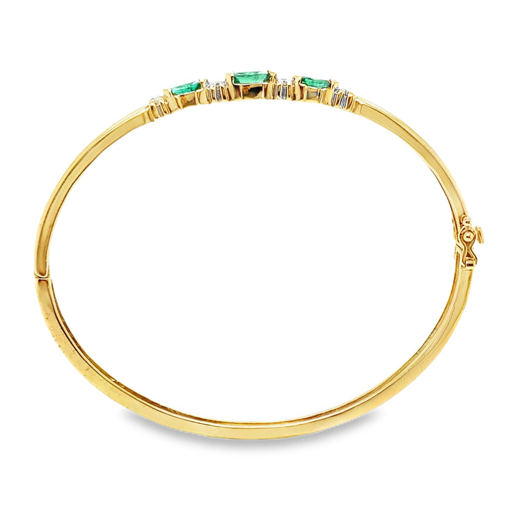 Emerald & Diamond Bangle